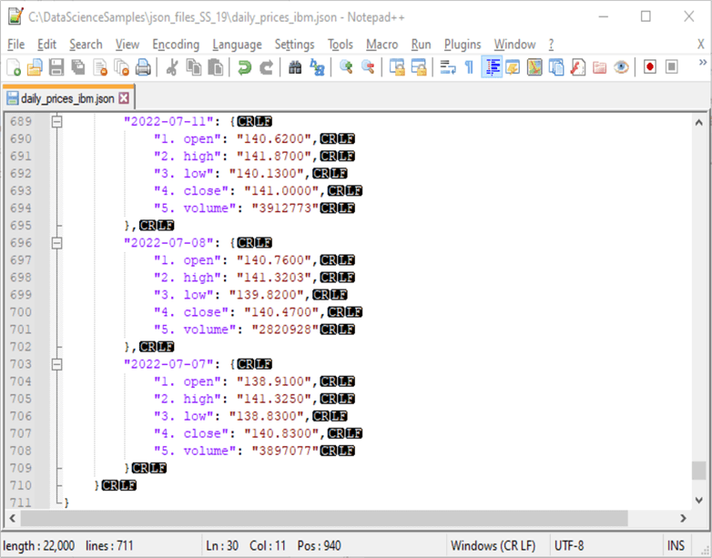 json data