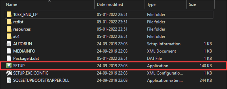 sql sever 2019 express edition executable