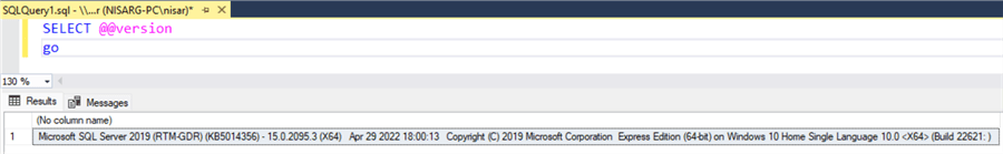 query results
