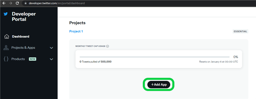 Twitter Developer Portal