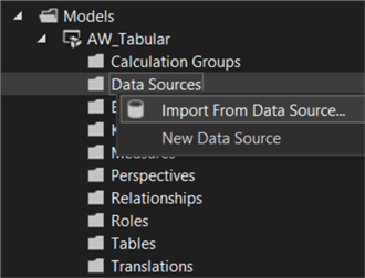 import from data source
