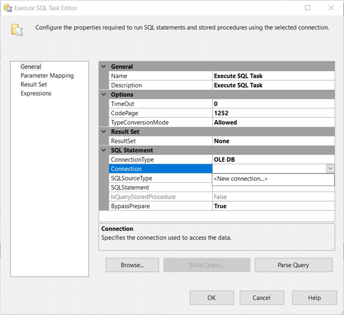 sql task editor