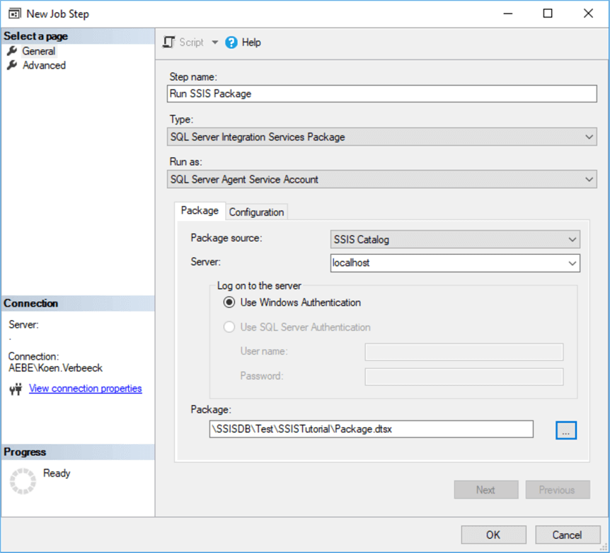 job step config