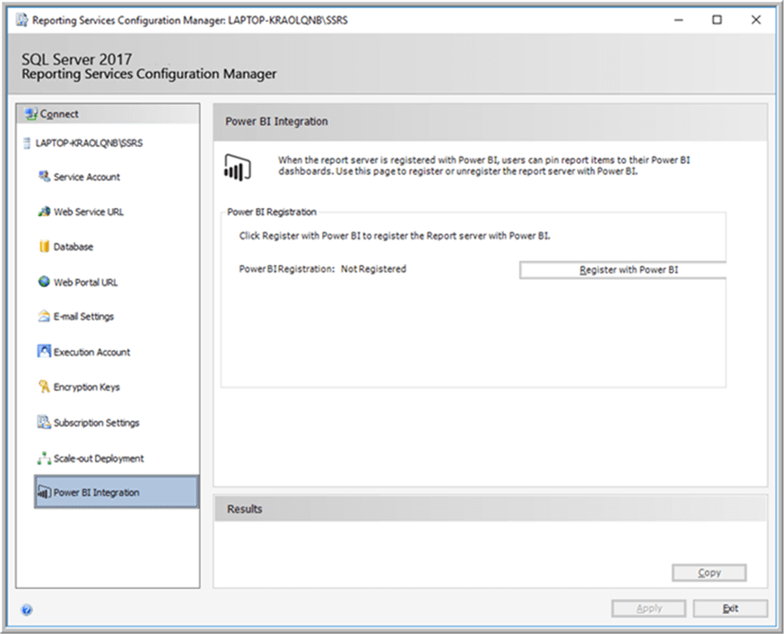Power BI - Description: Link with Power BI.