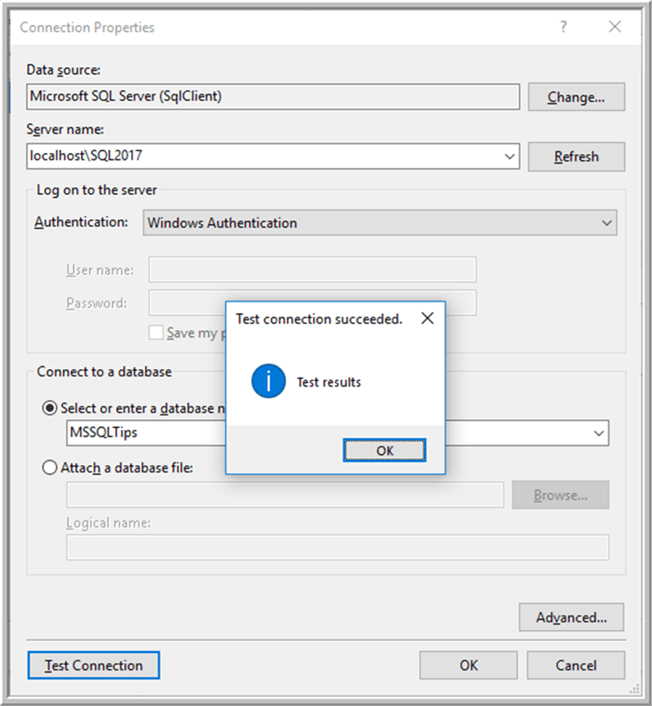 test connection - Description: test connectioin.