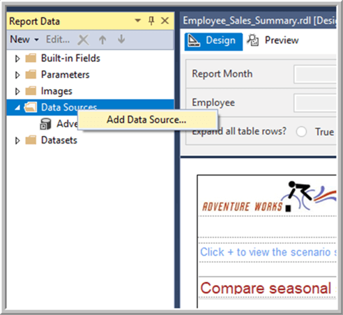 New Report data source - Description: New report data source.