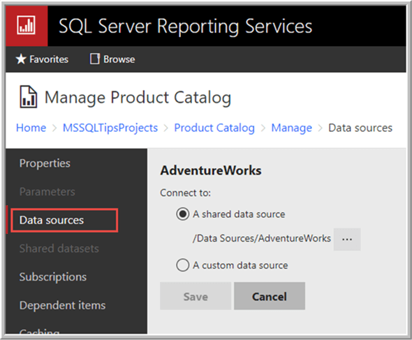 shared data source - Description: shared data source