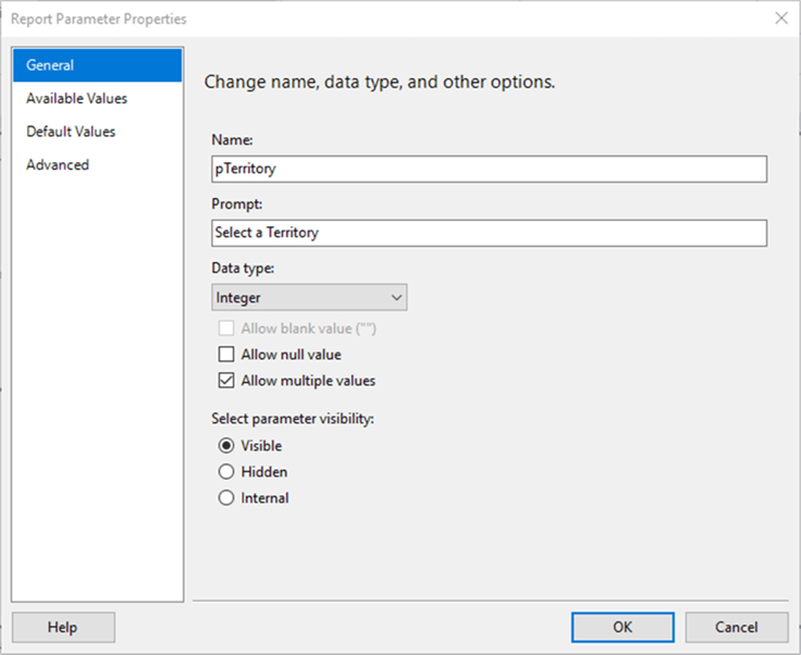 New parameter general - Description: new parameter general