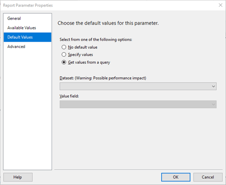 default values - Description: default values