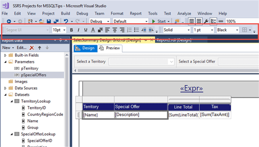 formatting toolbar - Description: formatting toolbar