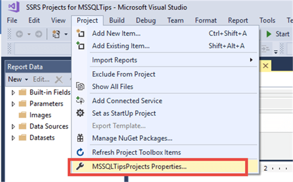 project properties - Description: project properties