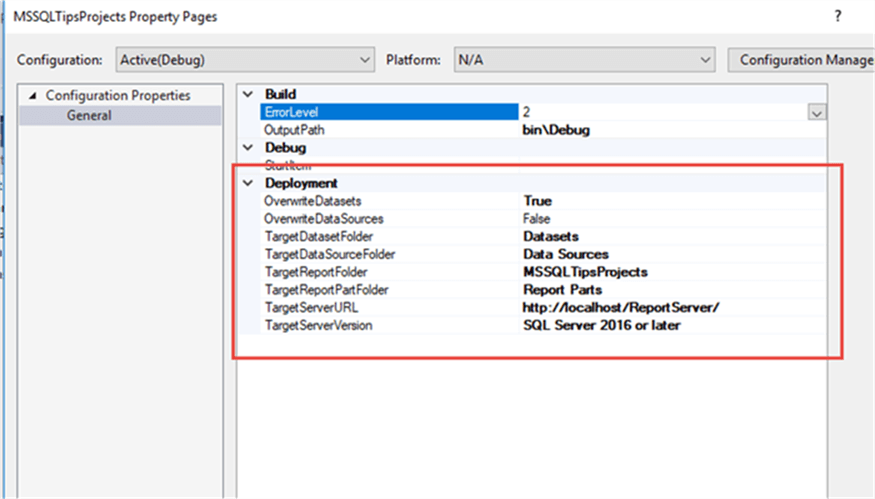 deployment properties - Description: deployment properties