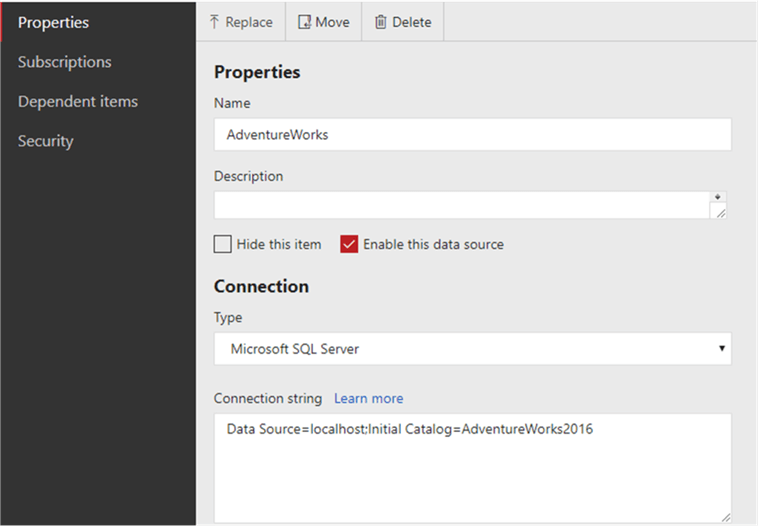 data source permissions - Description: data source permissions