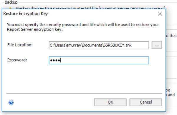 restore encryption key