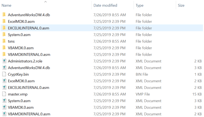 analysis services objects