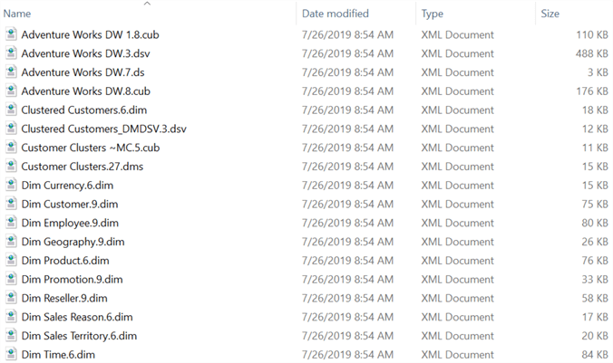 analysis services objects