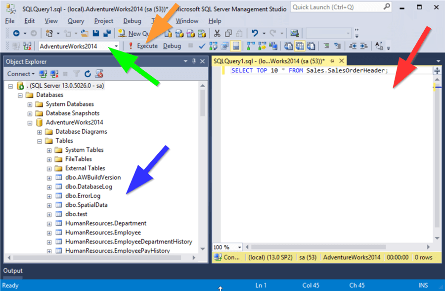 sql server management studio