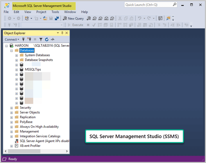 SQL Server Management Studio (SSMS)