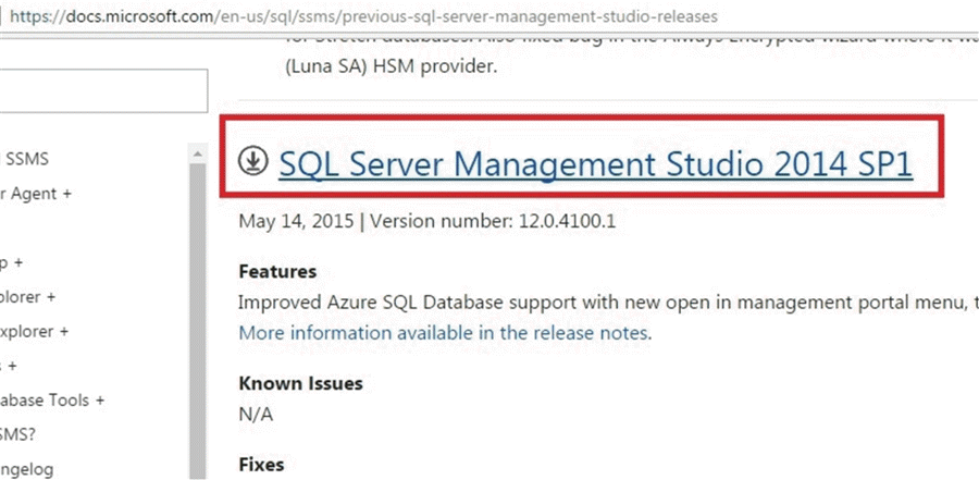 ssms 2014 sp1