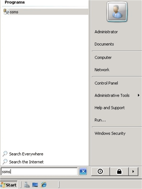 programs in SQL Server Management Studio