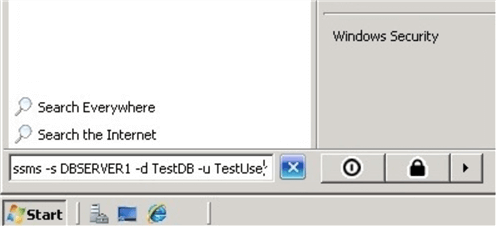 windows security in SQL Server Management Studio