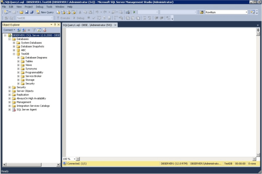 object explorer in SQL Server Management Studio