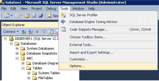 object explorer in SQL Server Management Studio